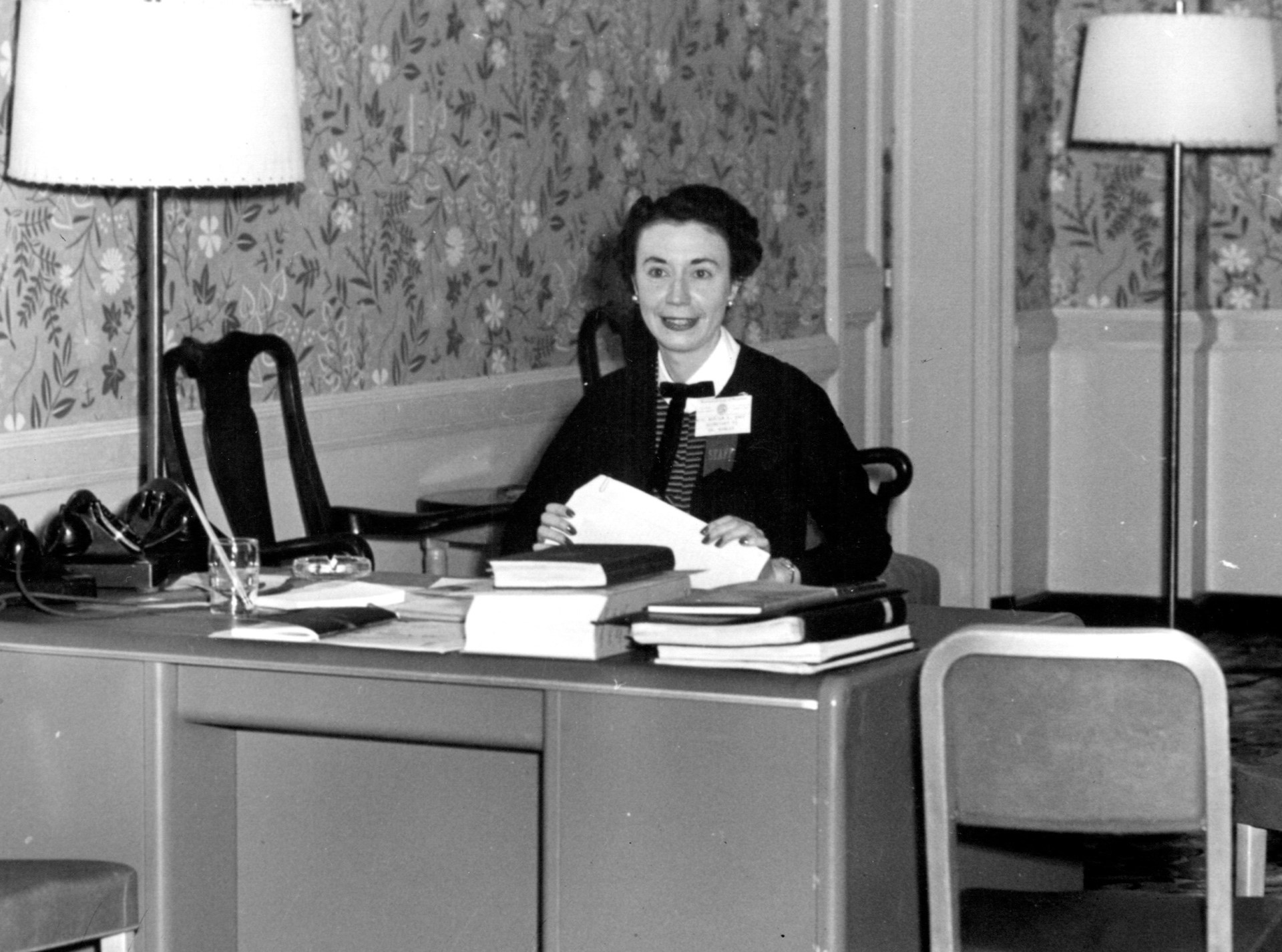 Marion Rapp at the 1956 Clinical Congress. 