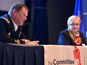 COL Shawn Nessen, Commander of the US Army Institute for Surgical Research and Dr. Deborah Kuhls, Chair of the ACS COT Injury Prevention Committee. (http://www.usaisr.amedd.army.mil/leadership.html)