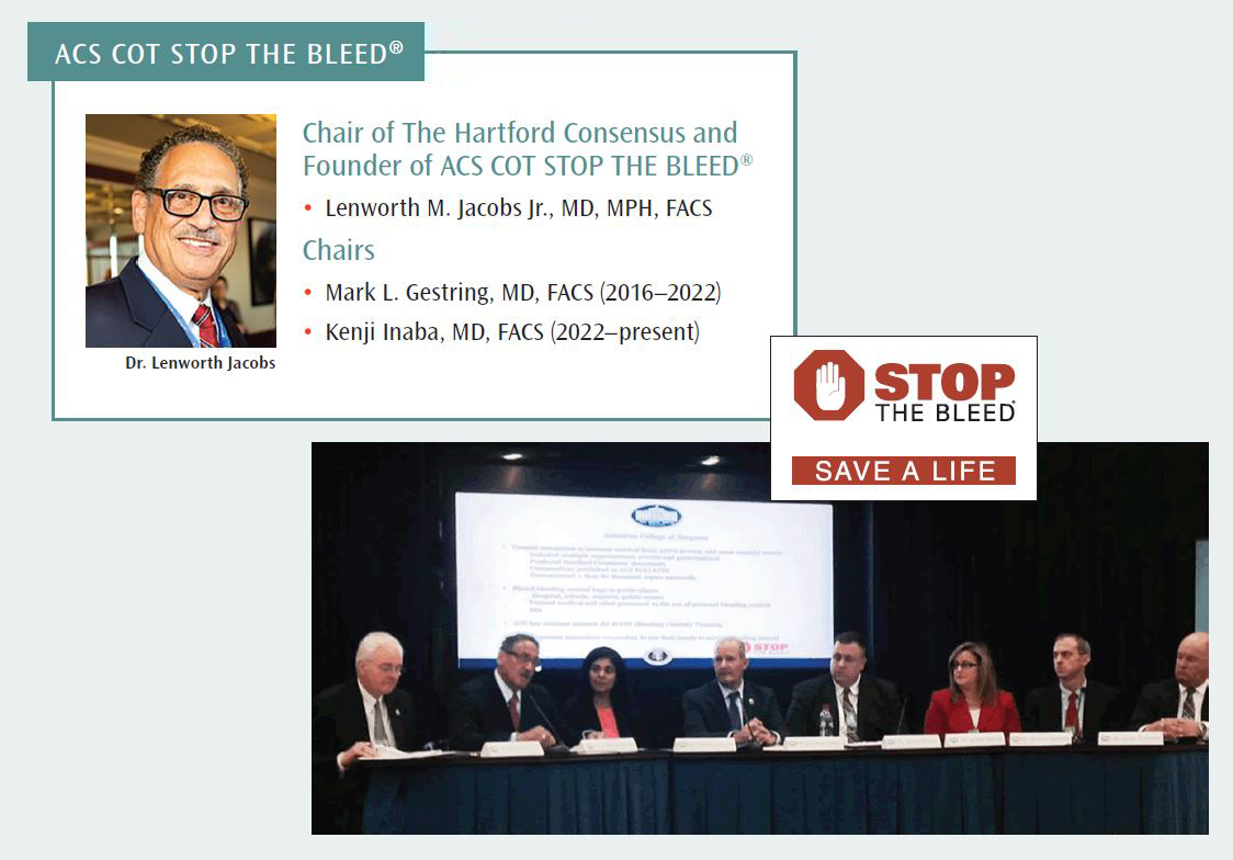 Dr. Lenworth Jacobs, second from left, speaks at the White House STOP THE BLEED® event October 6, 2015, in a photo tweeted by the Department of Homeland Security